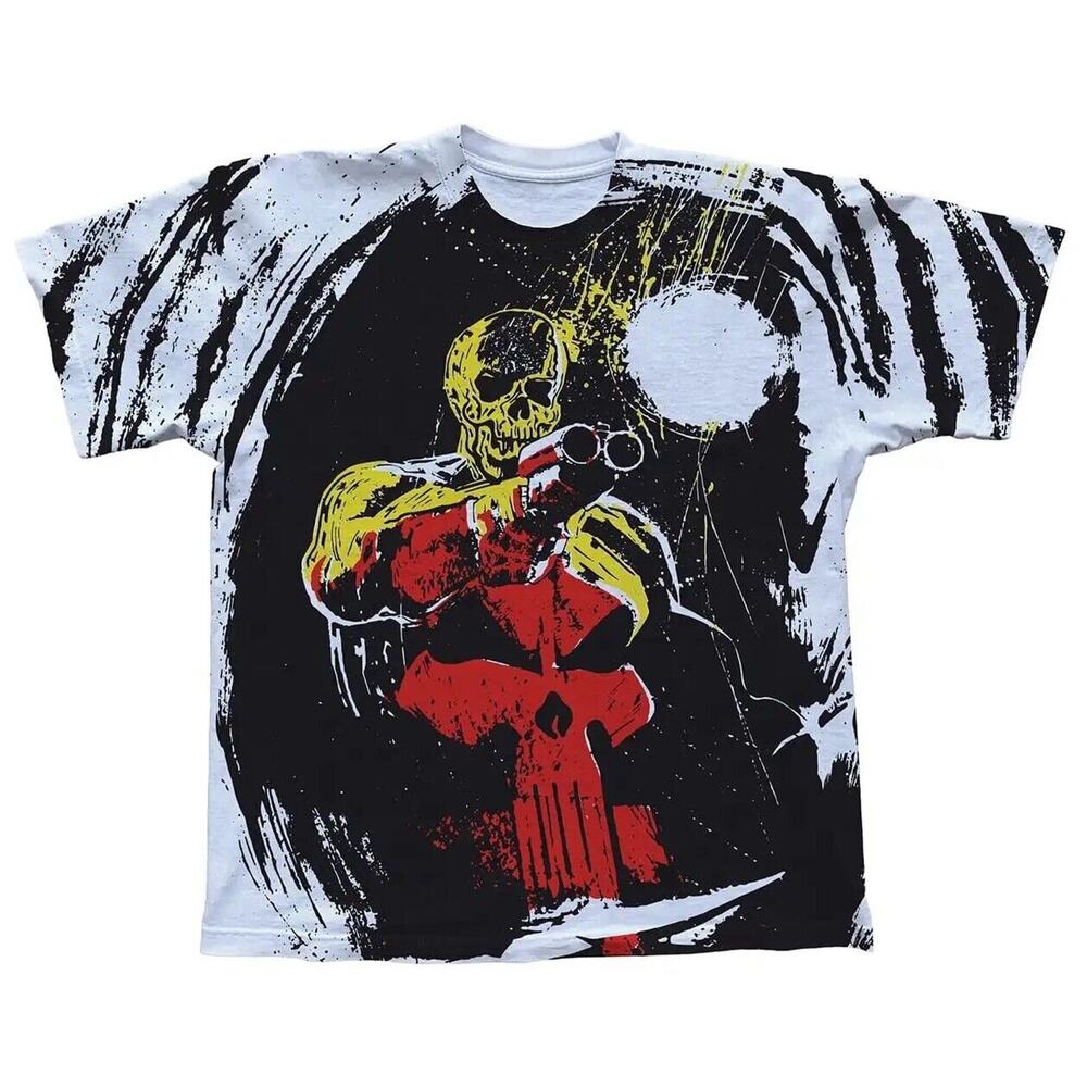 New! WARREN LOTAS “Sawed Off” Punisher Tee Shirt Mens XL WL Marvel Comics Sealed